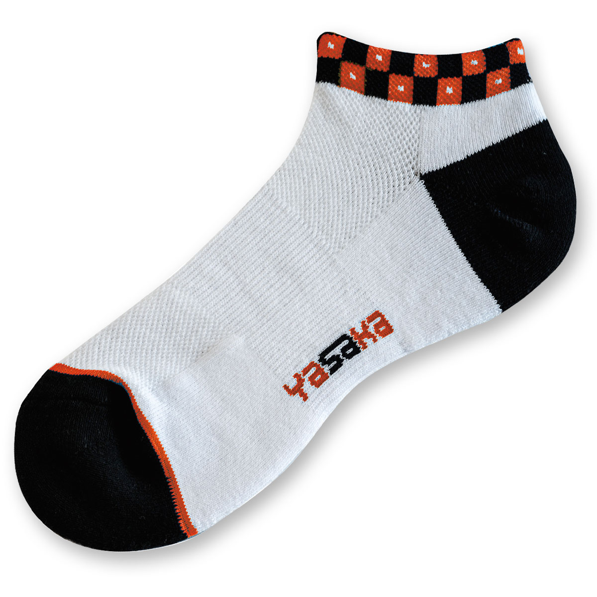 スクエアYソックス ブラック×レッド（Ｌ）