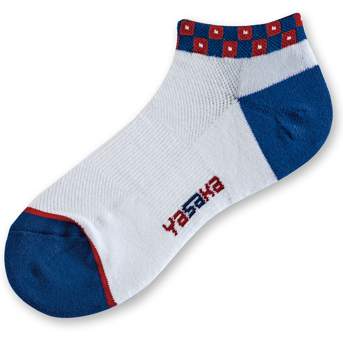 スクエアYソックス ブルー×レッド（Ｍ）